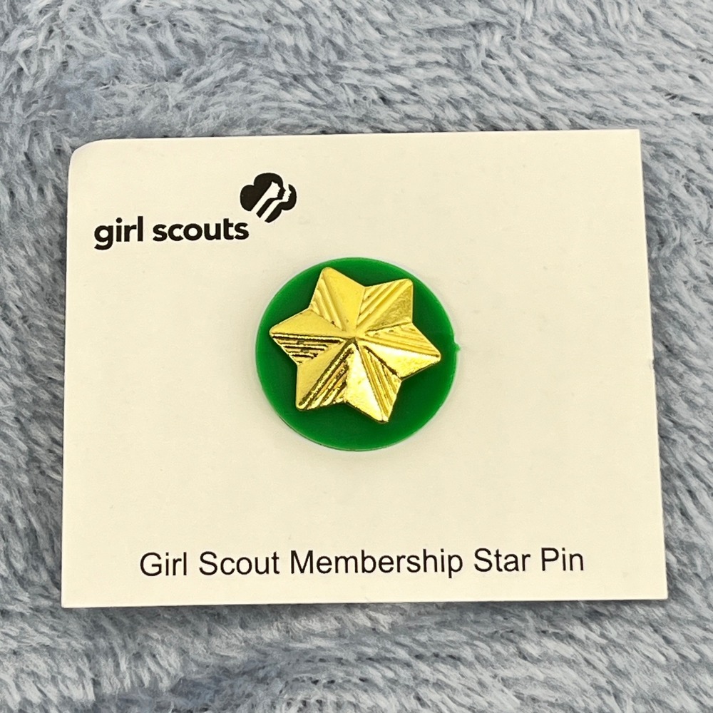 Girl Scout Membership Star Pin Green 3-1-18